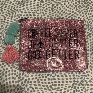GUC Pink Glitter Pouch with Tassel